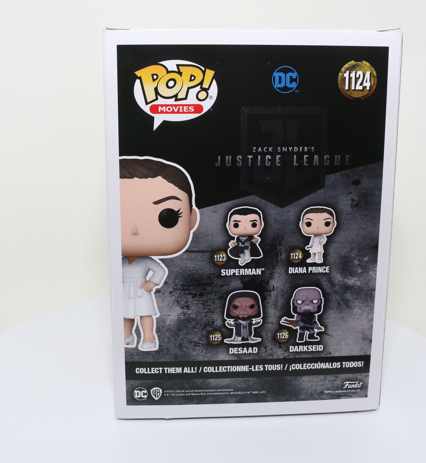 
                  
                    Gal Gadot as Diana Prince / Wonder Woman in Justice League (SWAU) Signed Funko POP! #1124 with Character Name
                  
                