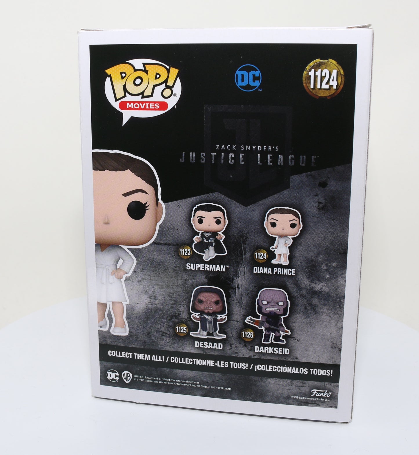 
                  
                    Gal Gadot as Diana Prince / Wonder Woman in Justice League (SWAU) Signed Funko POP! #1124 with Character Name
                  
                