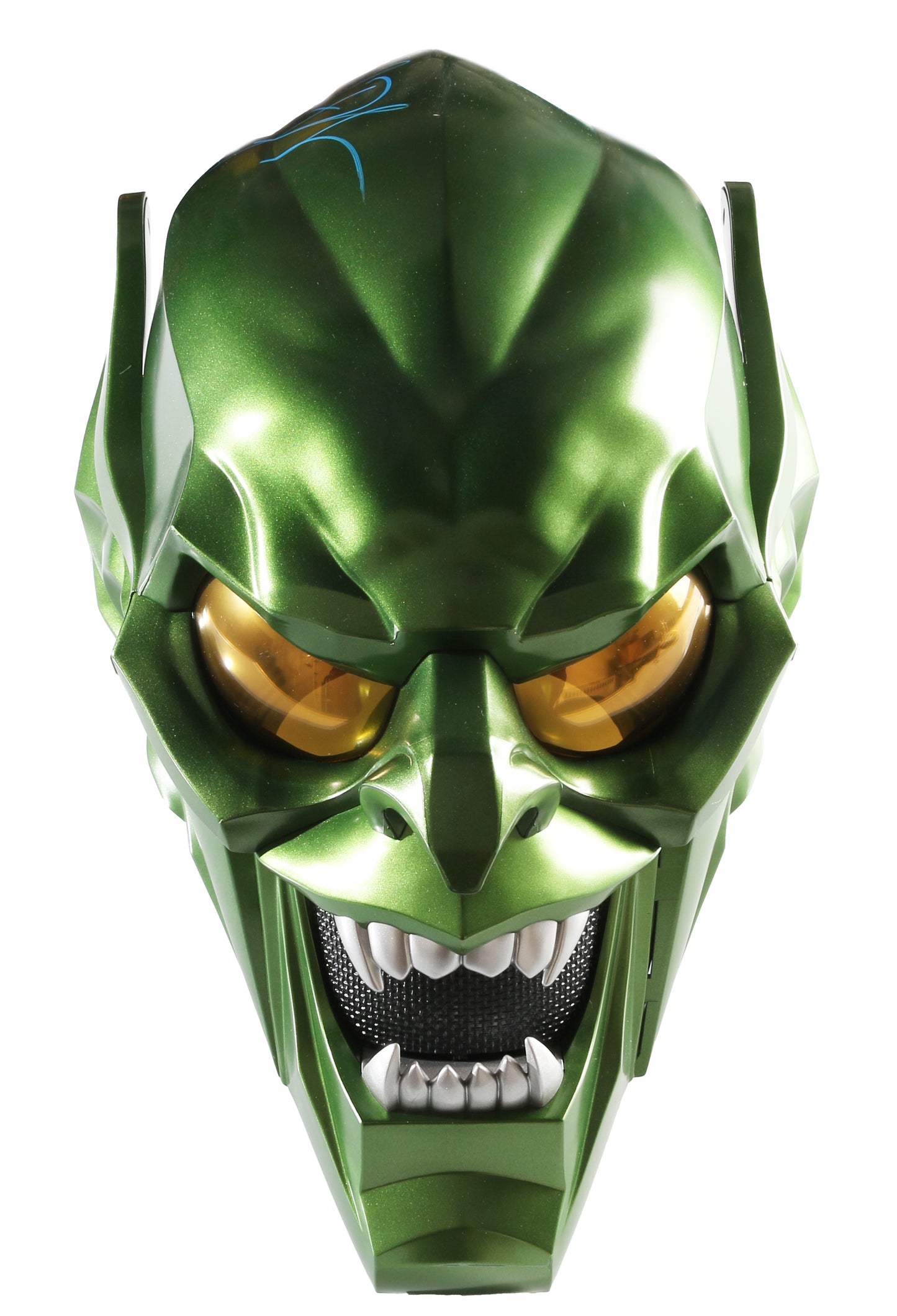 
                  
                    Green Goblin from Spider-Man: No Way Home Prop Replica Hasbro Legends Series Electronic Helmet Mask (JSA) Signed by Willem Dafoe
                  
                