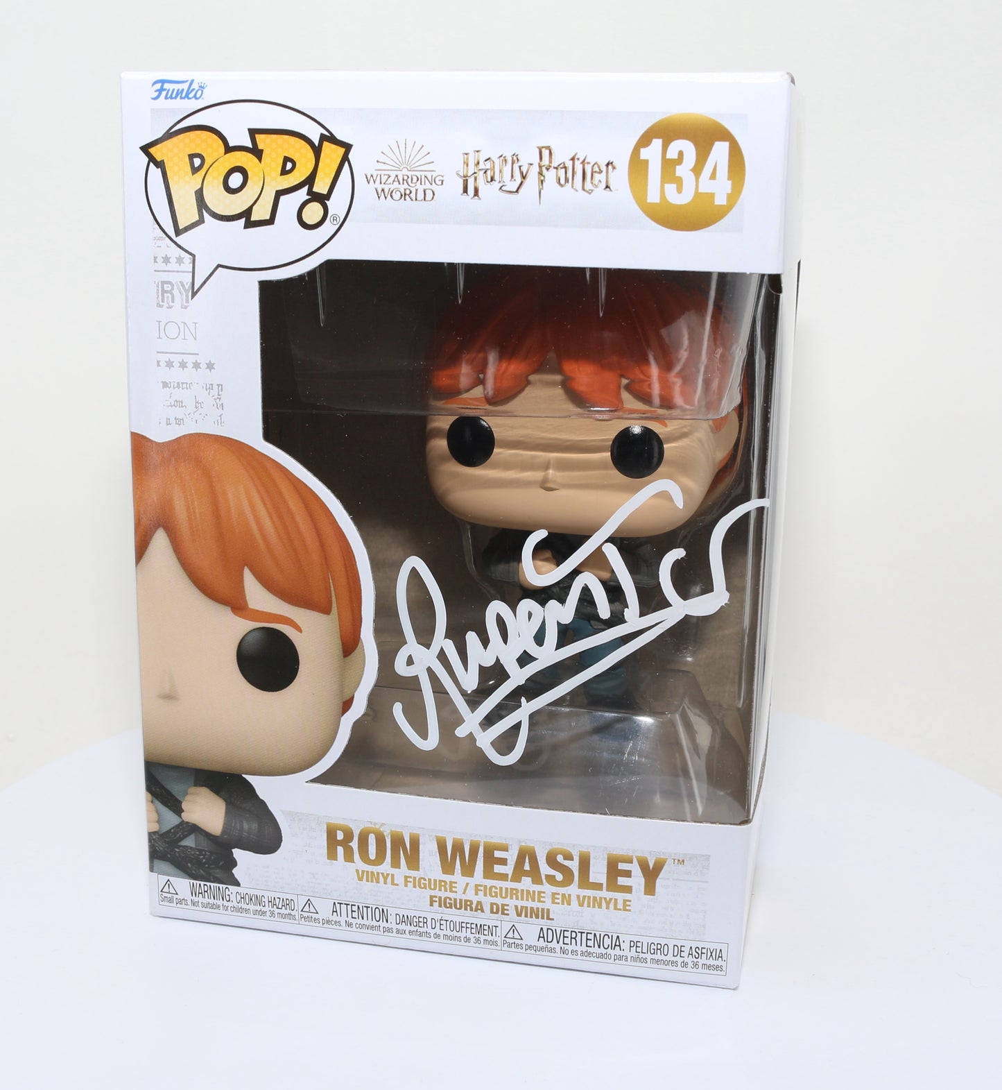 
                  
                    Rupert Grint as Ron Weasley in Harry Potter (SWAU) Signed Funko POP! #134
                  
                