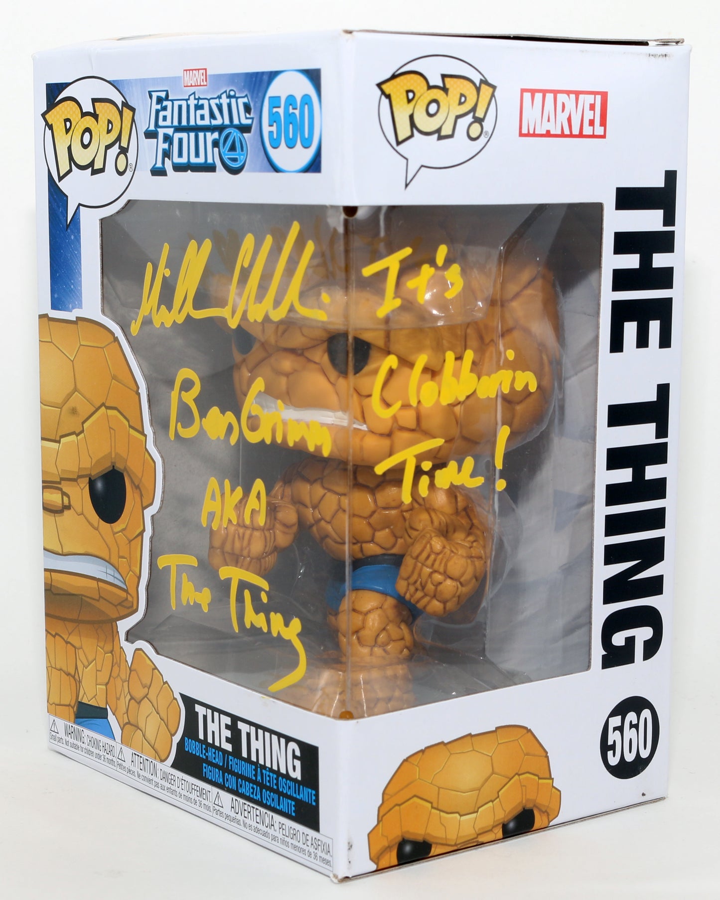 
                  
                    Michael Chiklis as Thing in Fantastic Four Signed Funko POP! #560 with Character Name & Quote
                  
                