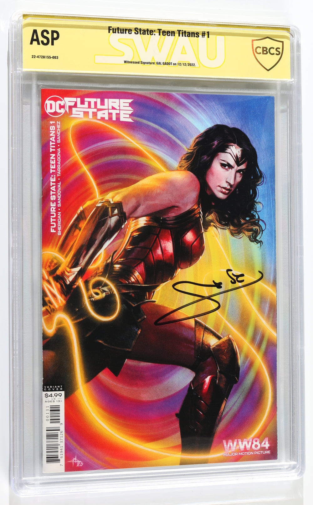 Future State: Teen Titans #1 - Signed by Gal Gadot (CBCS Authentic Signature Program) 2021