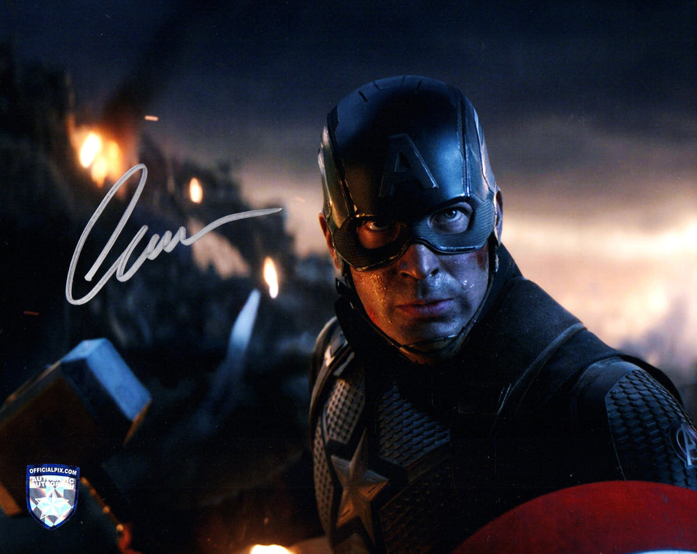 Chris Evans as Captain America in Avengers: Endgame (Official Pix) Signed 8x10 Photo