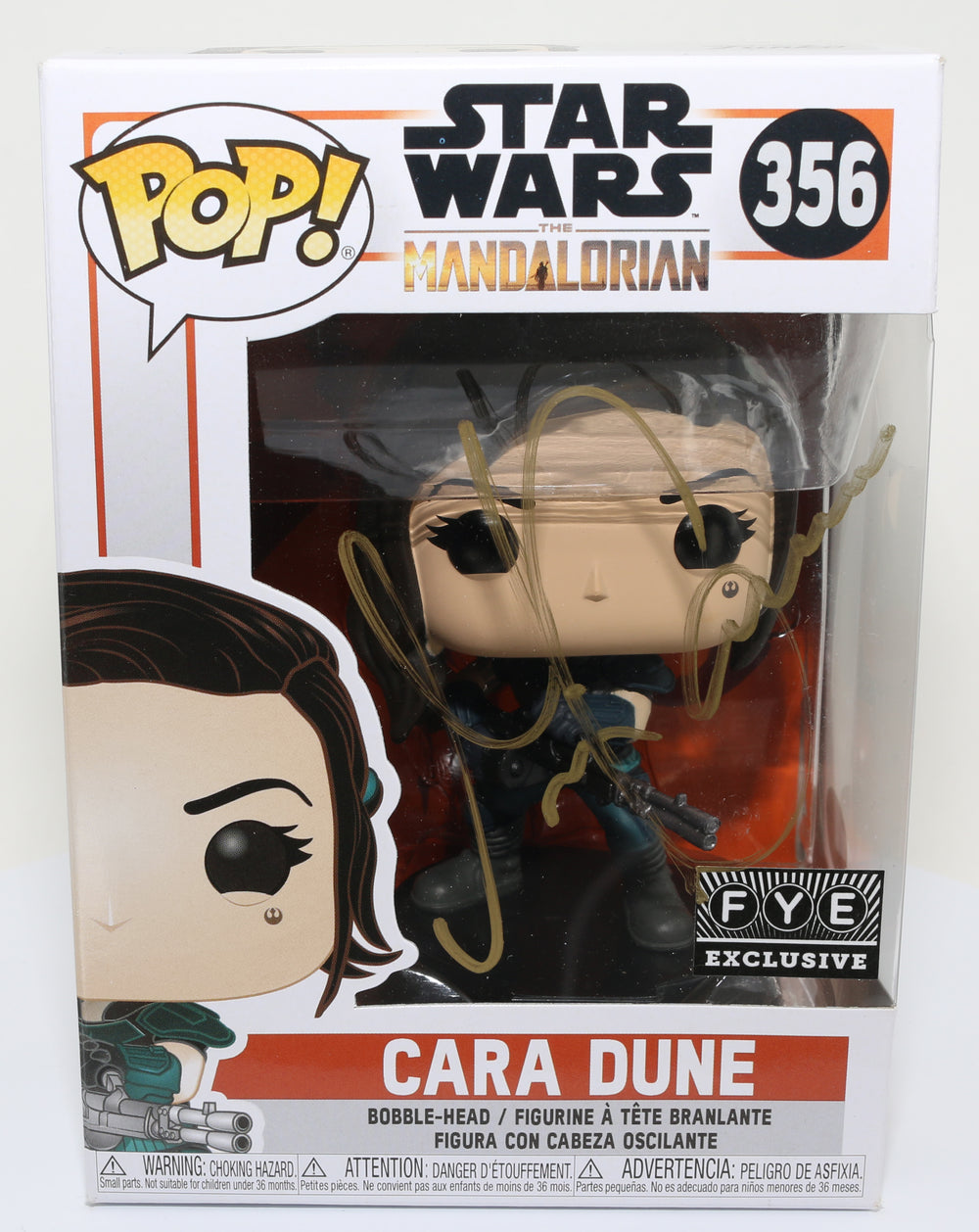 Gina Carano as Cara Dune in Star Wars: The Mandalorian FYE Exclusive (Beckett) Signed Funko POP! #356