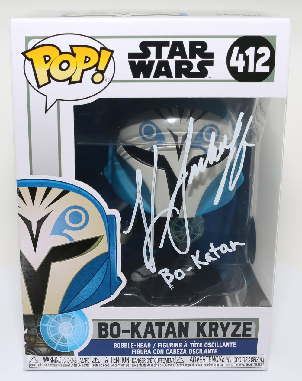 Katee Sackhoff as Bo-Katan Kryze in Star Wars: The Mandalorian (SWAU) Signed Funko POP!  #412 with Character Name