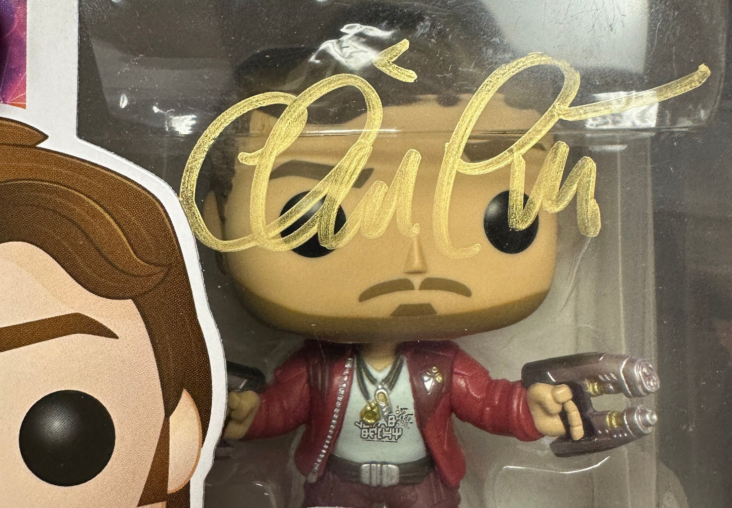 
                  
                    Chris Pratt as Star-Lord in Guardians of the Galaxy Vol. 2 (SWAU) Signed Funko POP! #198
                  
                