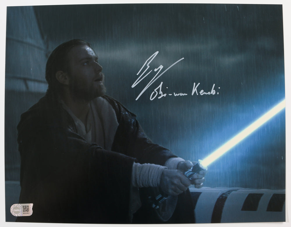 Ewan McGregor as Obi-Wan Kenobi in Star Wars Episode II: Attack of the Clones (SWAU) Signed 11x14 Photo with Character Name