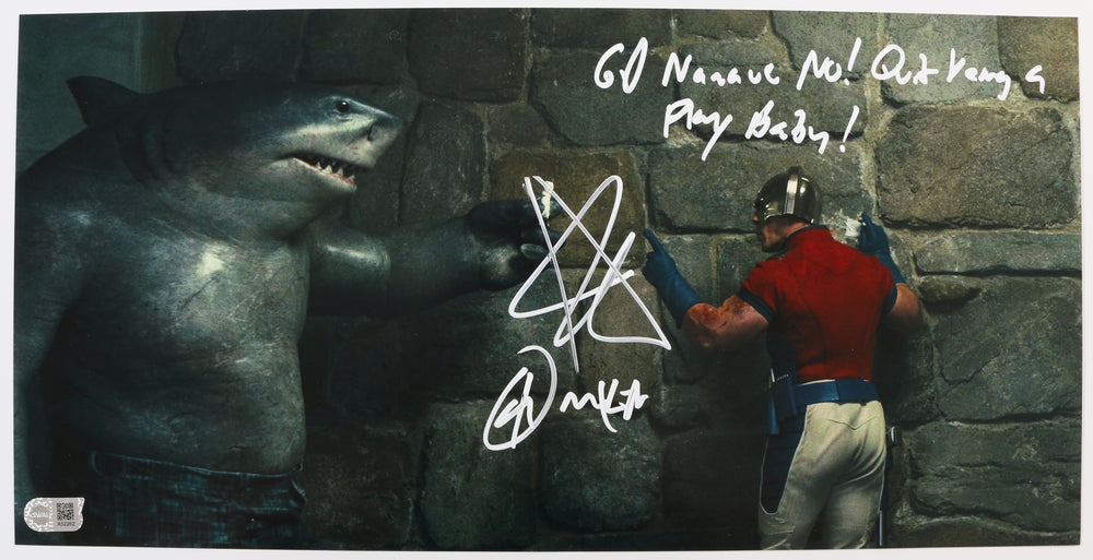 John Cena as Peacemaker in The Suicide Squad (SWAU) Signed 10x20 Photo with Character Name & Quote