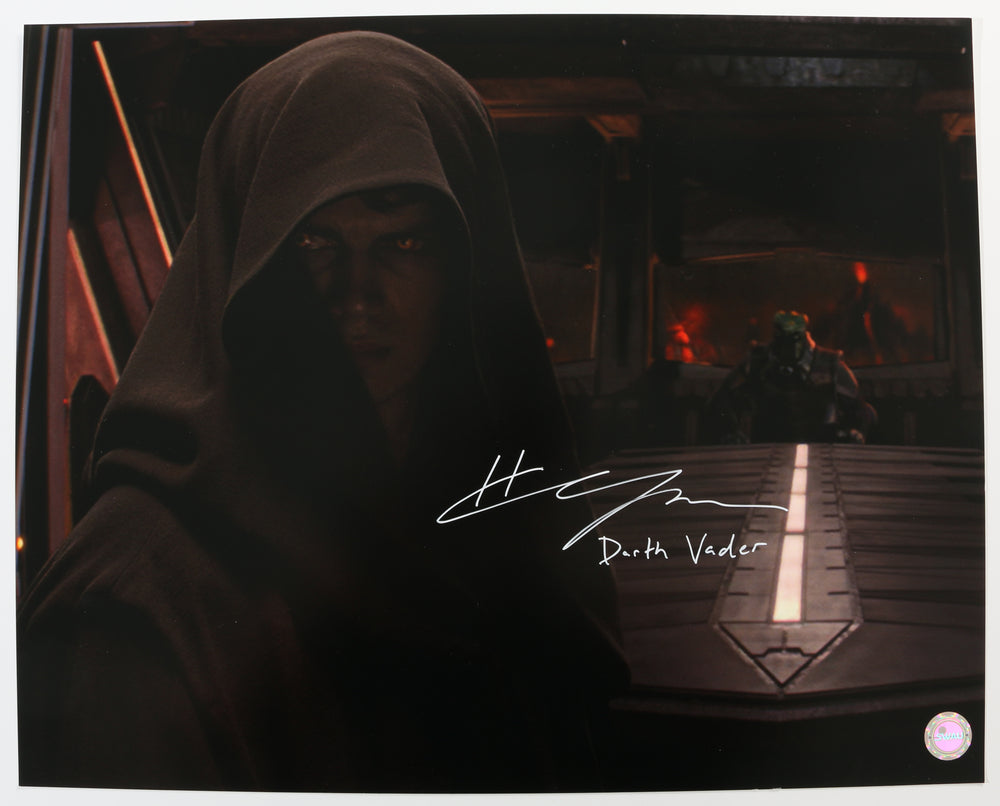 Hayden Christensen as Anakin Skywalker / Darth Vader in Star Wars Episode III: Revenge of the Sith (SWAU) Signed 16x20 Photo with Character Name