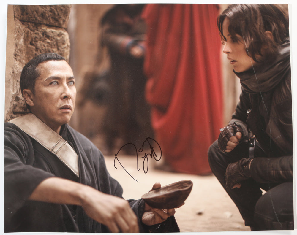 Donnie Yen as Chirrut Îmwe in Rogue One: A Star Wars Story Signed 16x20 Photo