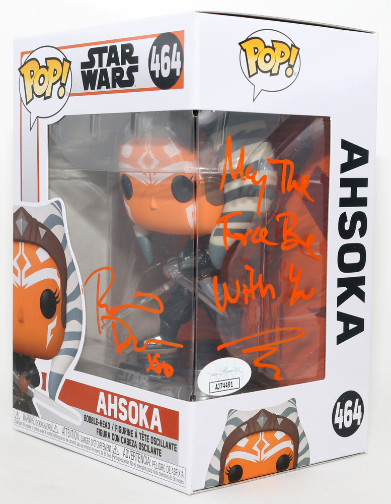 
                  
                    Rosario Dawson as Ahsoka Tano in Star Wars: The Mandalorian (JSA) Signed Funko POP! #464 with Quote
                  
                