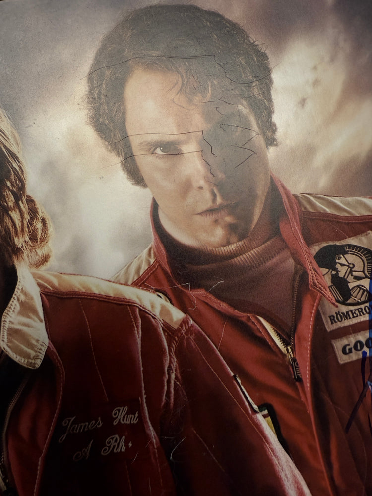 
                  
                    Chris Hemsworth as James Hunt & Daniel Brühl as Niki Lauda in Rush Signed 8x12 Photo
                  
                
