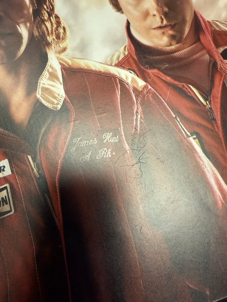 
                  
                    Chris Hemsworth as James Hunt & Daniel Brühl as Niki Lauda in Rush Signed 8x12 Photo
                  
                