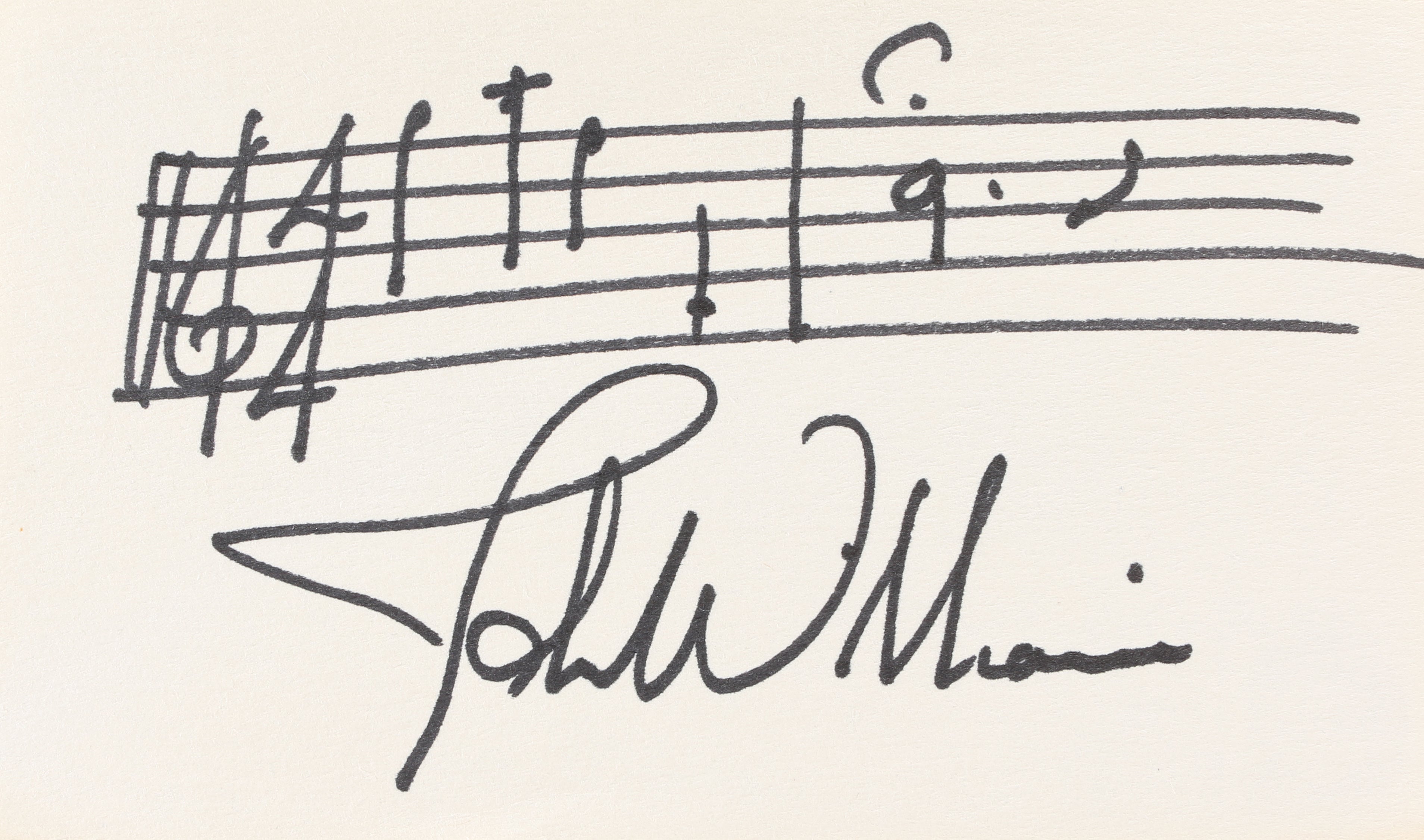 スターウォーズ　直筆サイン　３名　ピーター氏　ワーウィック氏　ジェレミー氏 John Williams Composer (SWAU Authenticated) Signed 5x3 Index