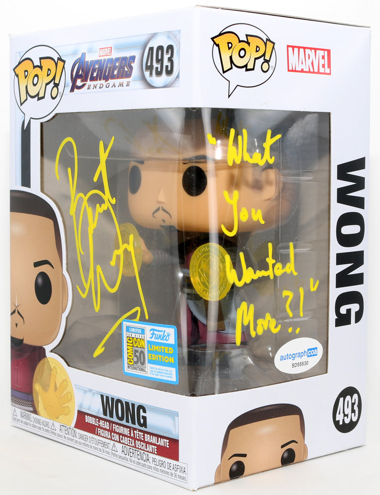 
                  
                    Benedict Wong as Wong in Avengers: Endgame San Diego Comic Con Limited Edition Signed Funko POP! #493 with Quote
                  
                