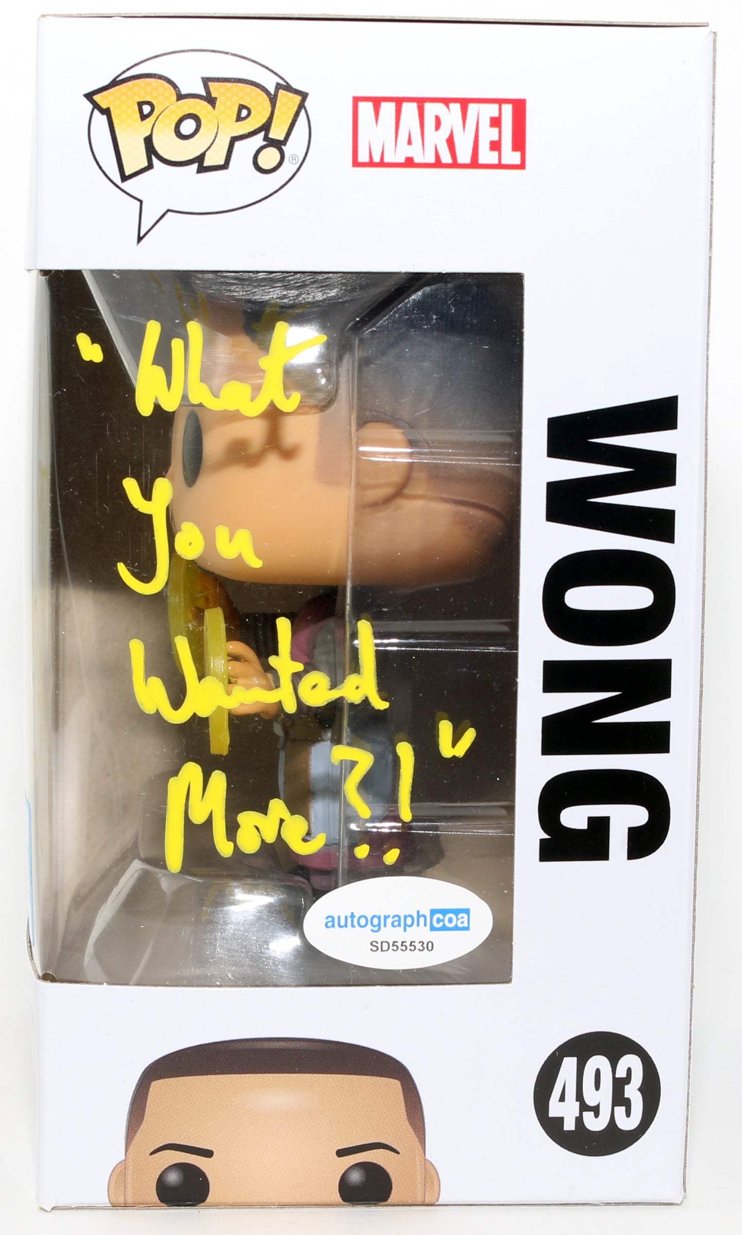 
                  
                    Benedict Wong as Wong in Avengers: Endgame San Diego Comic Con Limited Edition Signed Funko POP! #493 with Quote
                  
                
