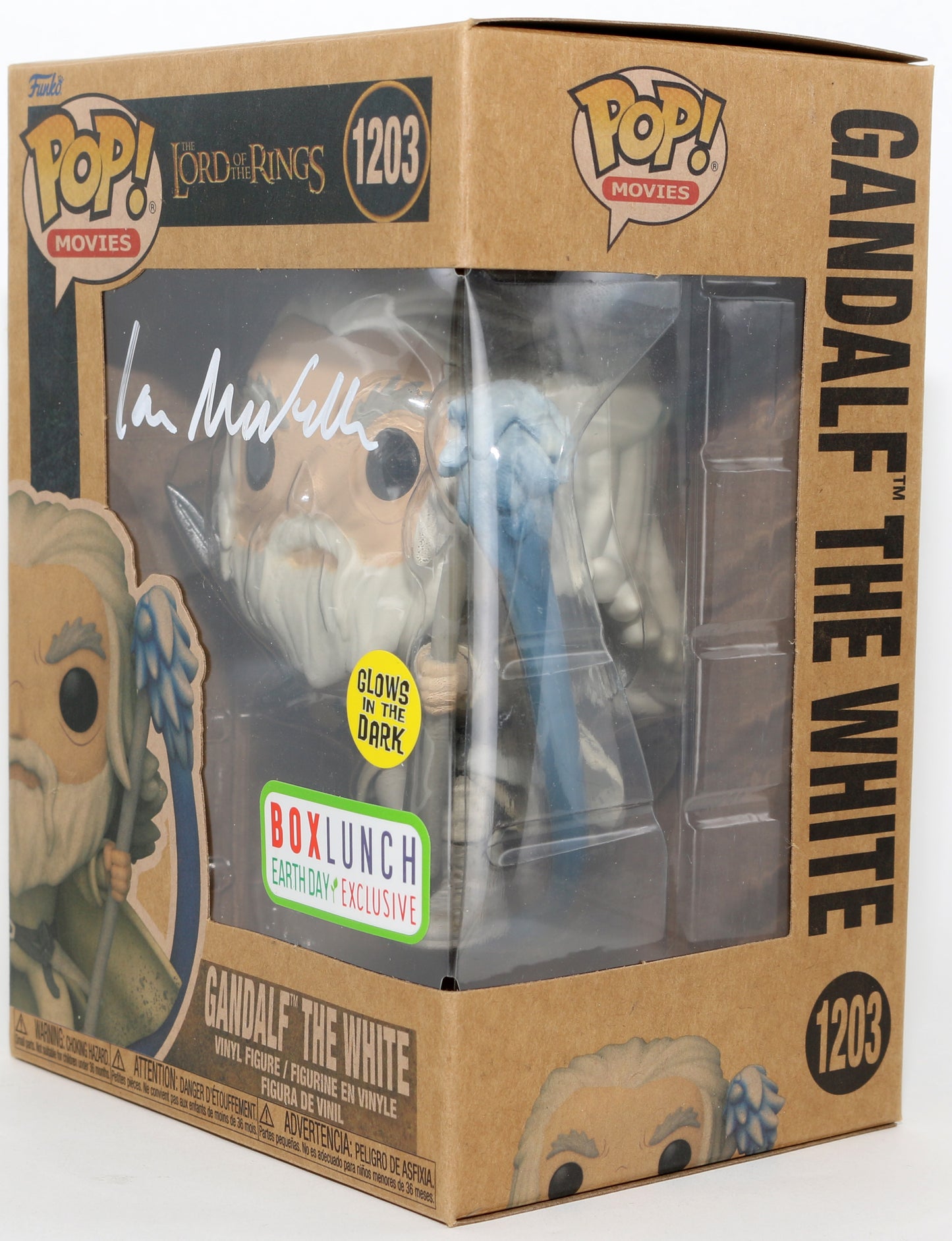 
                  
                    Ian McKellen as Gandalf the White in The Lord of the Rings: The Return of the King GITD Box Lunch Exclusive Signed Funko POP! #1203
                  
                