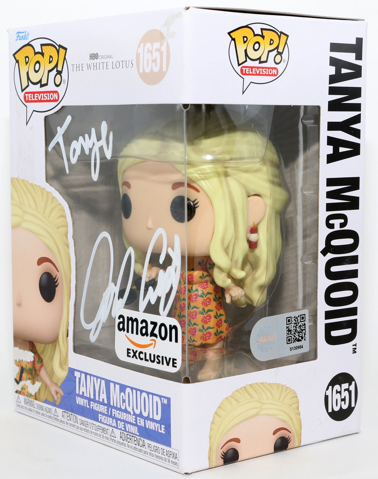 
                  
                    Jennifer Coolidge as Tanya McQuoid in The White Lotus Amazon Exclusive (SWAU) Signed Funko POP! #1651 with Character Name
                  
                