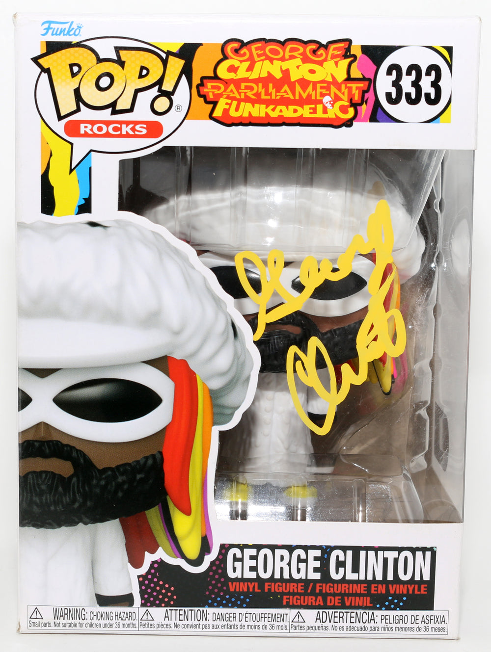 George Clinton Singer from Parliament-Funkadelic (SWAU) Signed Funko POP! #333