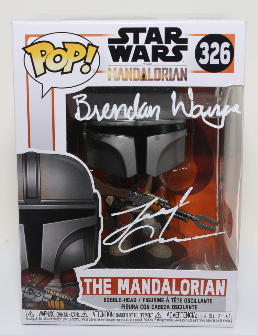 Brendan Wayne as The Mandalorian in Star Wars: The Mandalorian (SWAU) Signed Funko POP! #326