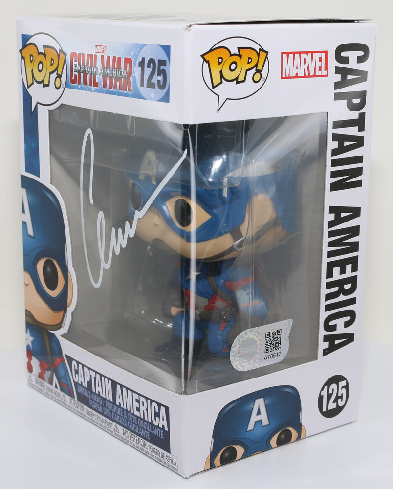 
                  
                    Chris Evans as Captain America in Captain America: Civil War (SWAU) Signed POP! Funko #125
                  
                