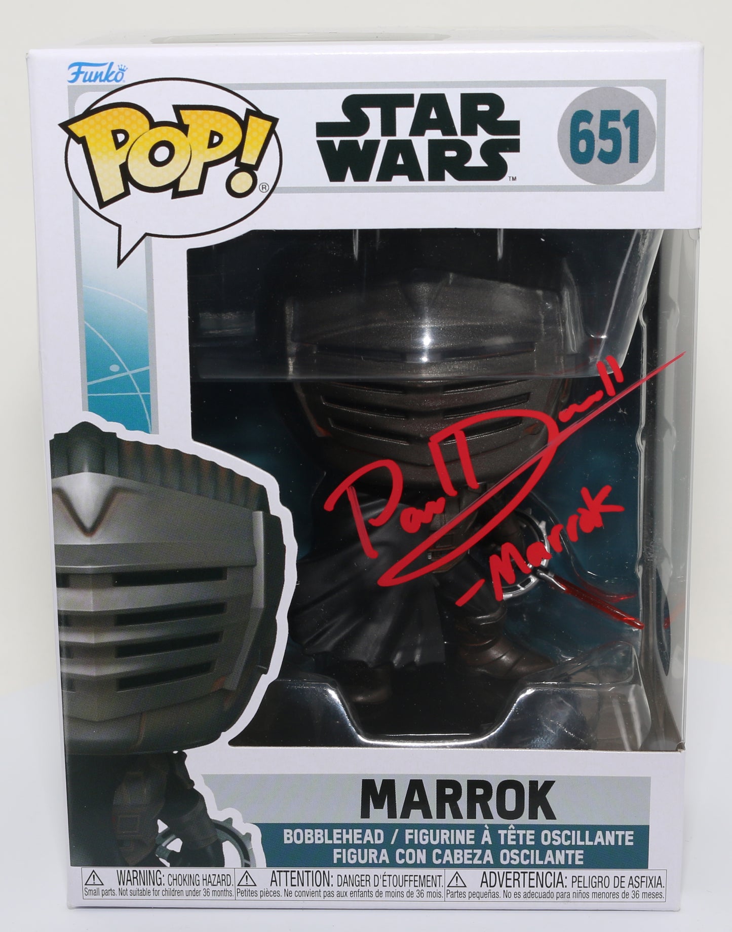 
                  
                    Paul Darnell as Marrok in Star Wars: Ahsoka (SWAU) Signed Funko POP! #651 with Character Name
                  
                
