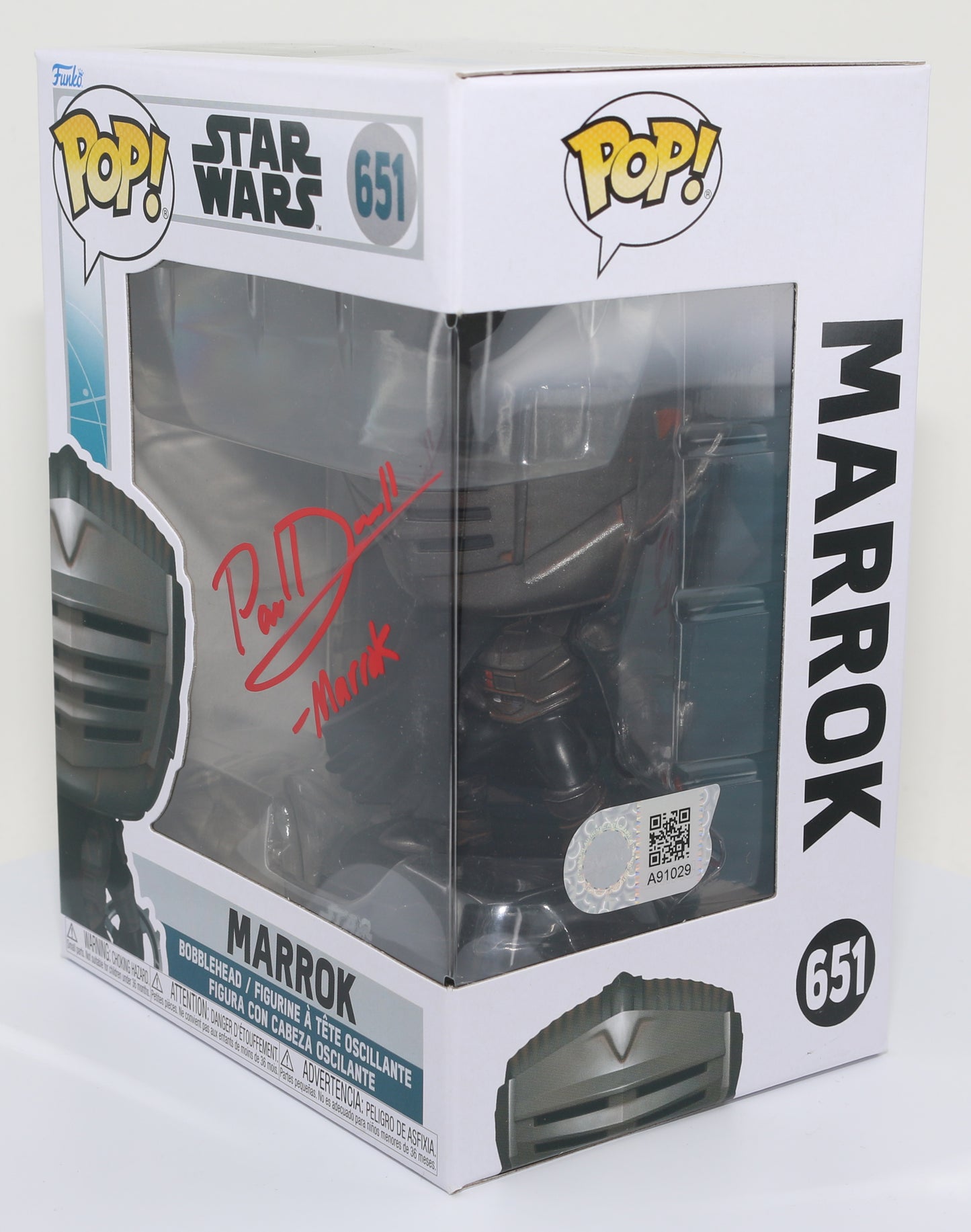 
                  
                    Paul Darnell as Marrok in Star Wars: Ahsoka (SWAU) Signed Funko POP! #651 with Character Name
                  
                