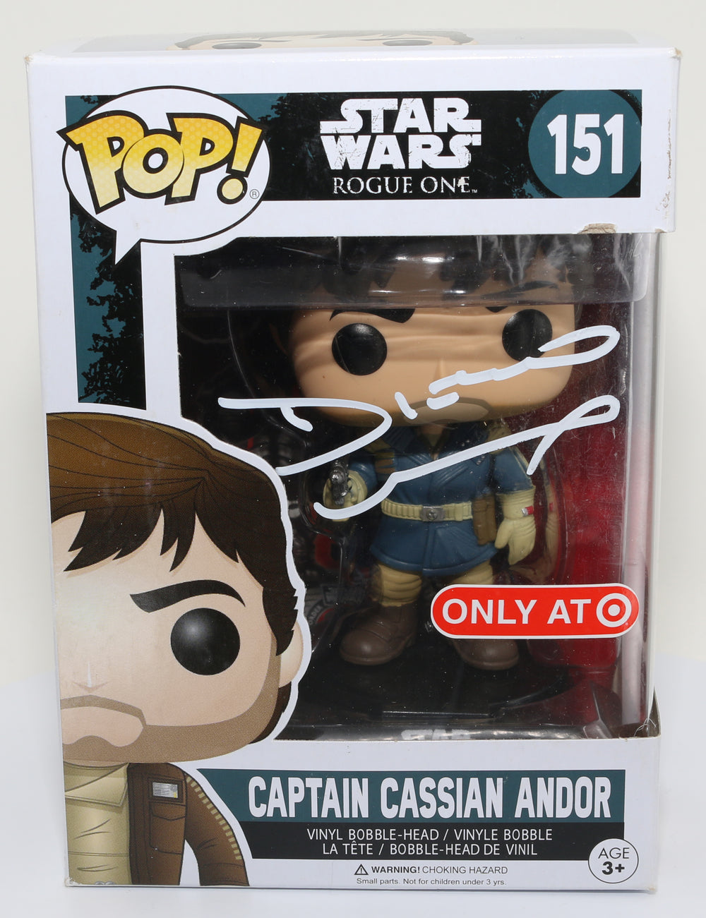 Diego Luna as Captain Cassian Andor in Rogue One: A Star Wars Story Target Exclusive (SWAU) Signed Funko POP! #151
