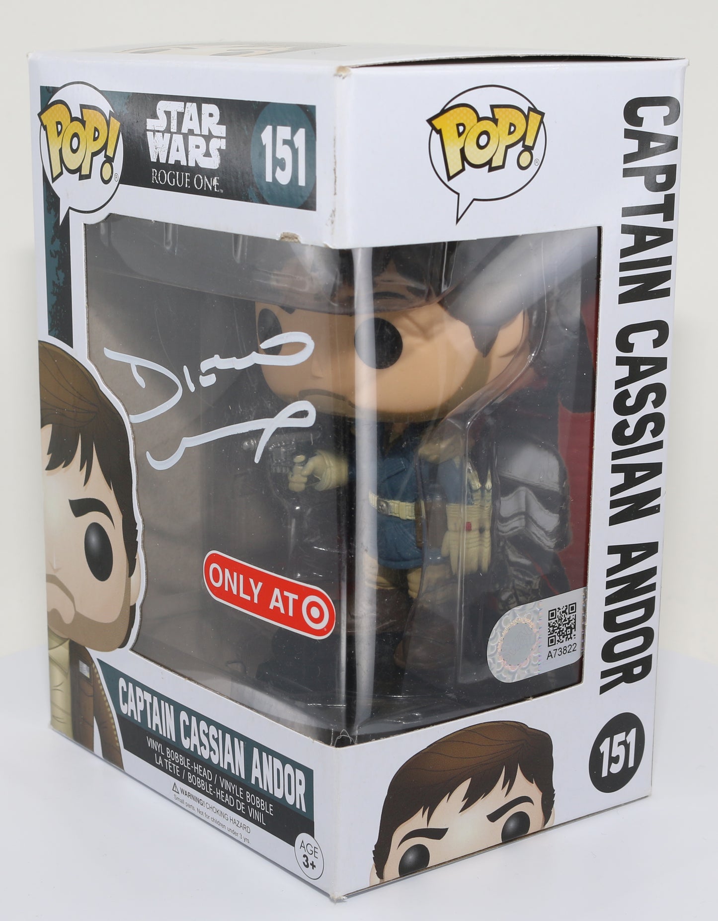 
                  
                    Diego Luna as Captain Cassian Andor in Rogue One: A Star Wars Story Target Exclusive (SWAU) Signed Funko POP! #151
                  
                