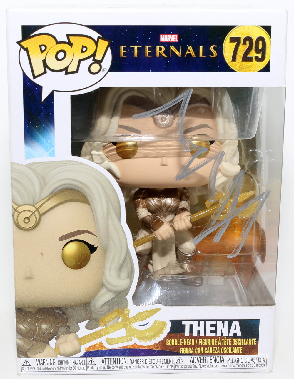 Angelina Jolie as Thena in The Eternals (SWAU) Signed Funko POP! #729