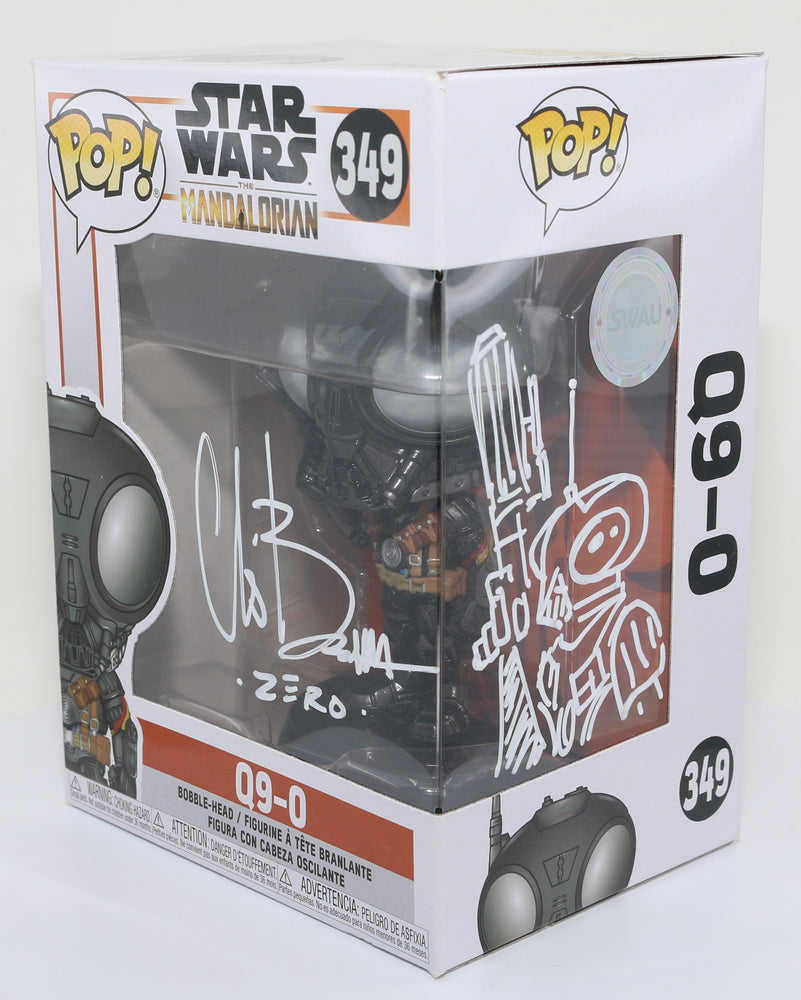 
                  
                    Christopher Bartlett as Q9-0 in Star Wars: The Mandalorian Signed Funko POP! #349 with Character Name and Remark
                  
                