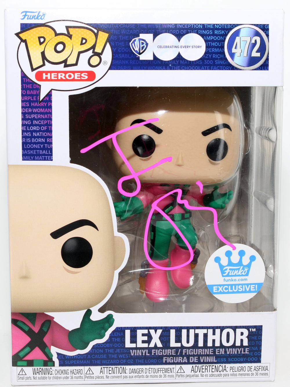 Jesse Eisenberg as Lex Luthor in Batman v Superman: Dawn of Justice (SWAU) Signed Funko POP! #472