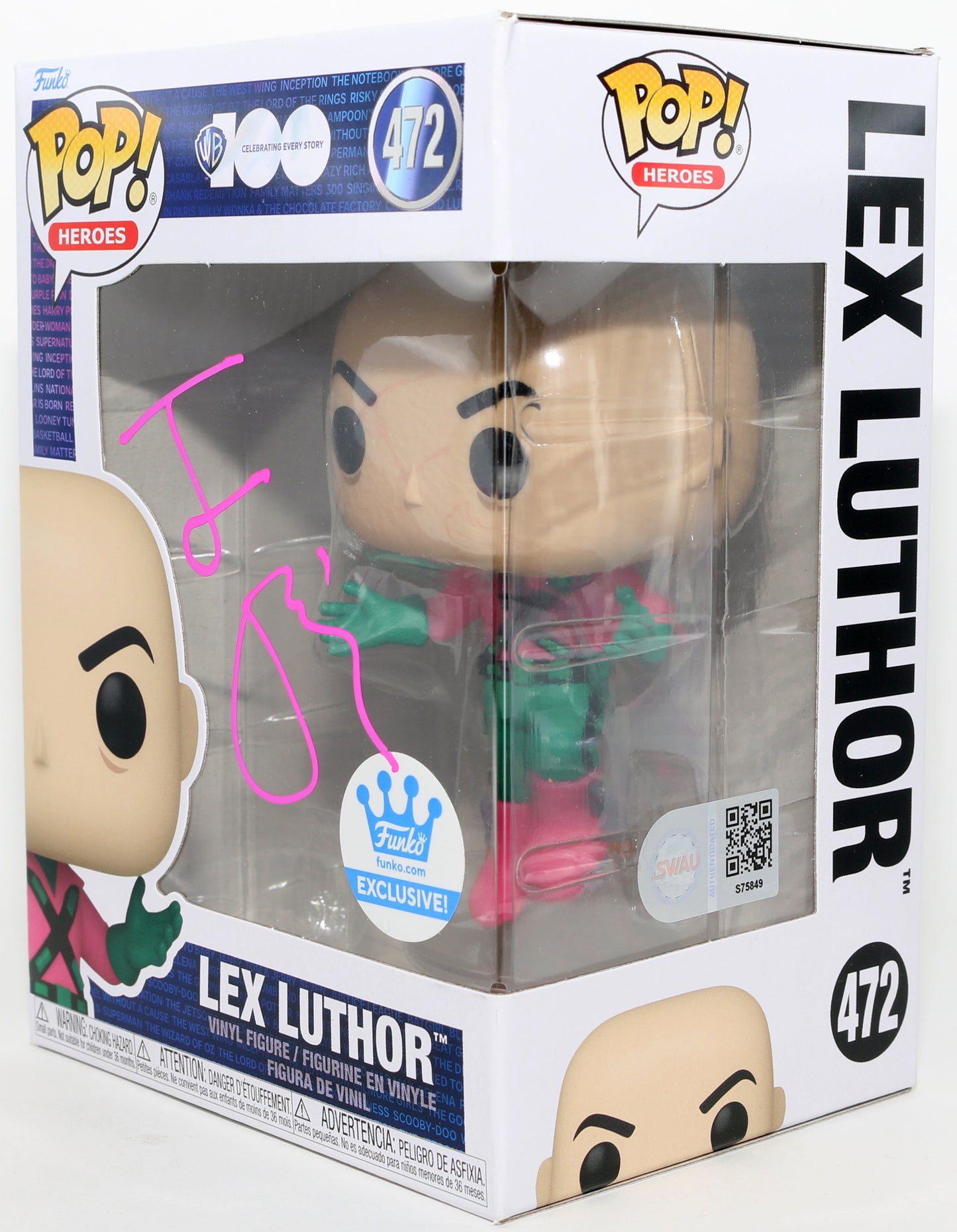 
                  
                    Jesse Eisenberg as Lex Luthor in Batman v Superman: Dawn of Justice (SWAU) Signed Funko POP! #472
                  
                