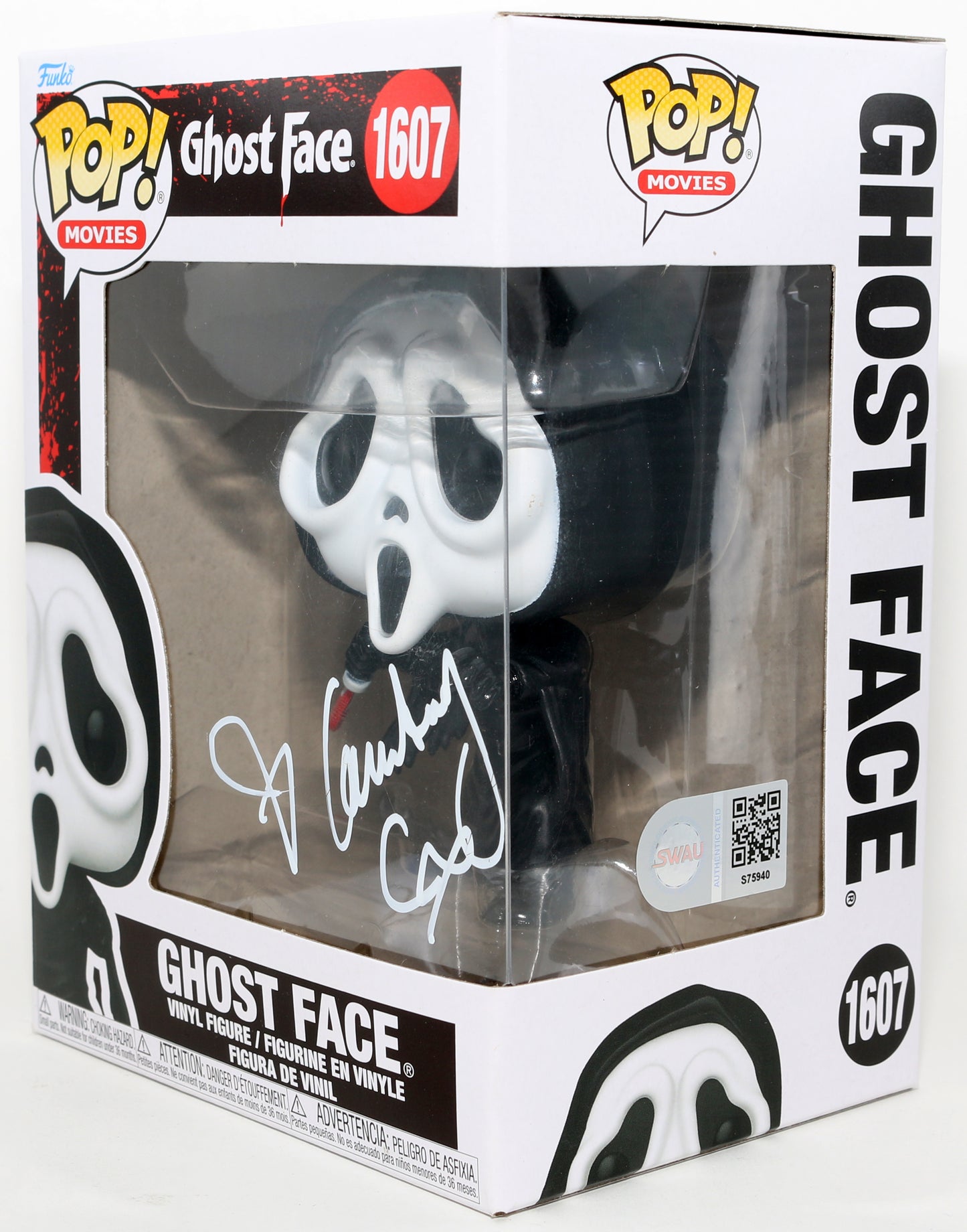 
                  
                    Courteney Cox as Gale Weathers in Scream Ghost Face (SWAU) Signed Funko POP! #1607
                  
                