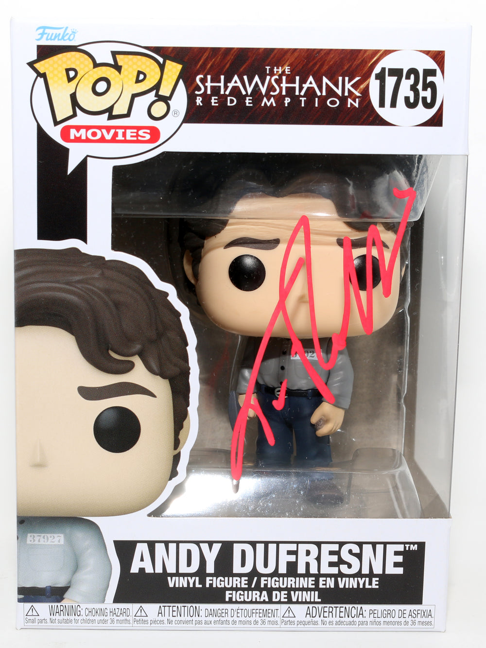 Tim Robbins as Andy Dufresne in The Shawshank Redemption Signed Funko POP! #1735