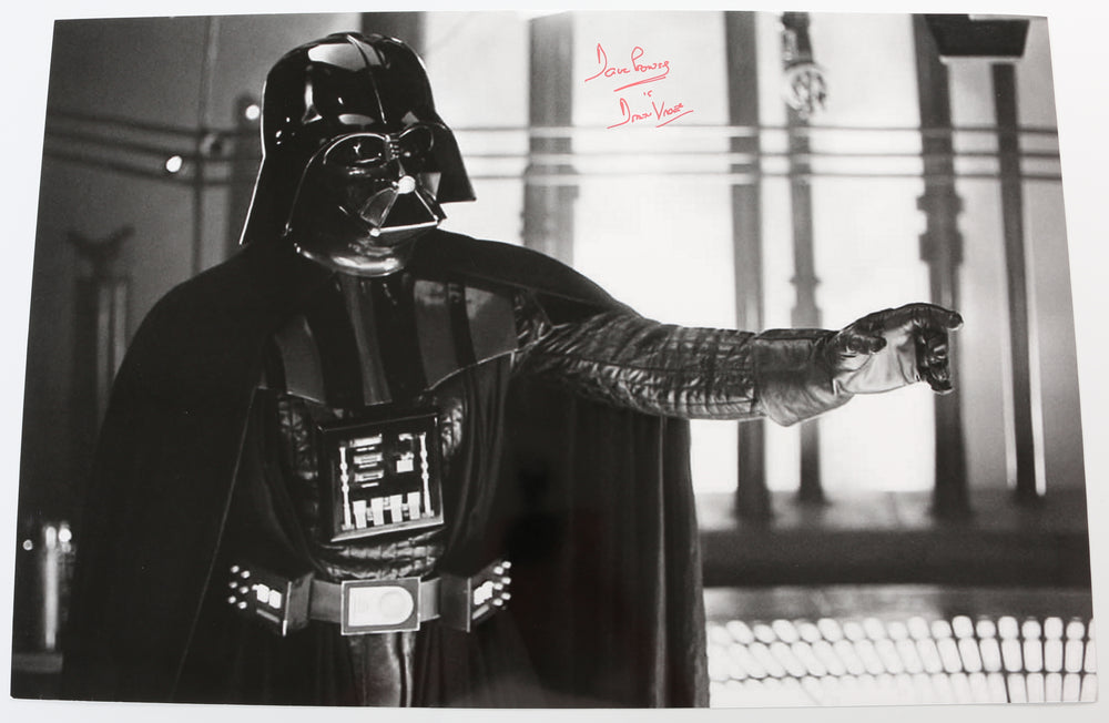 Dave Prowse as Darth Vader in Star Wars: The Empire Strikes Back Signed 20x30 Poster with Character Name