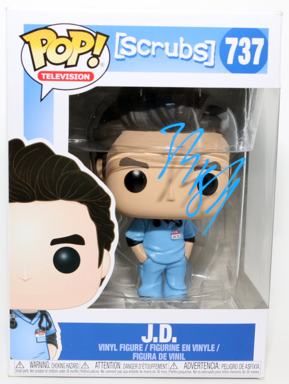 Zach Braff as J.D. in Scrubs Signed Funko POP! #737