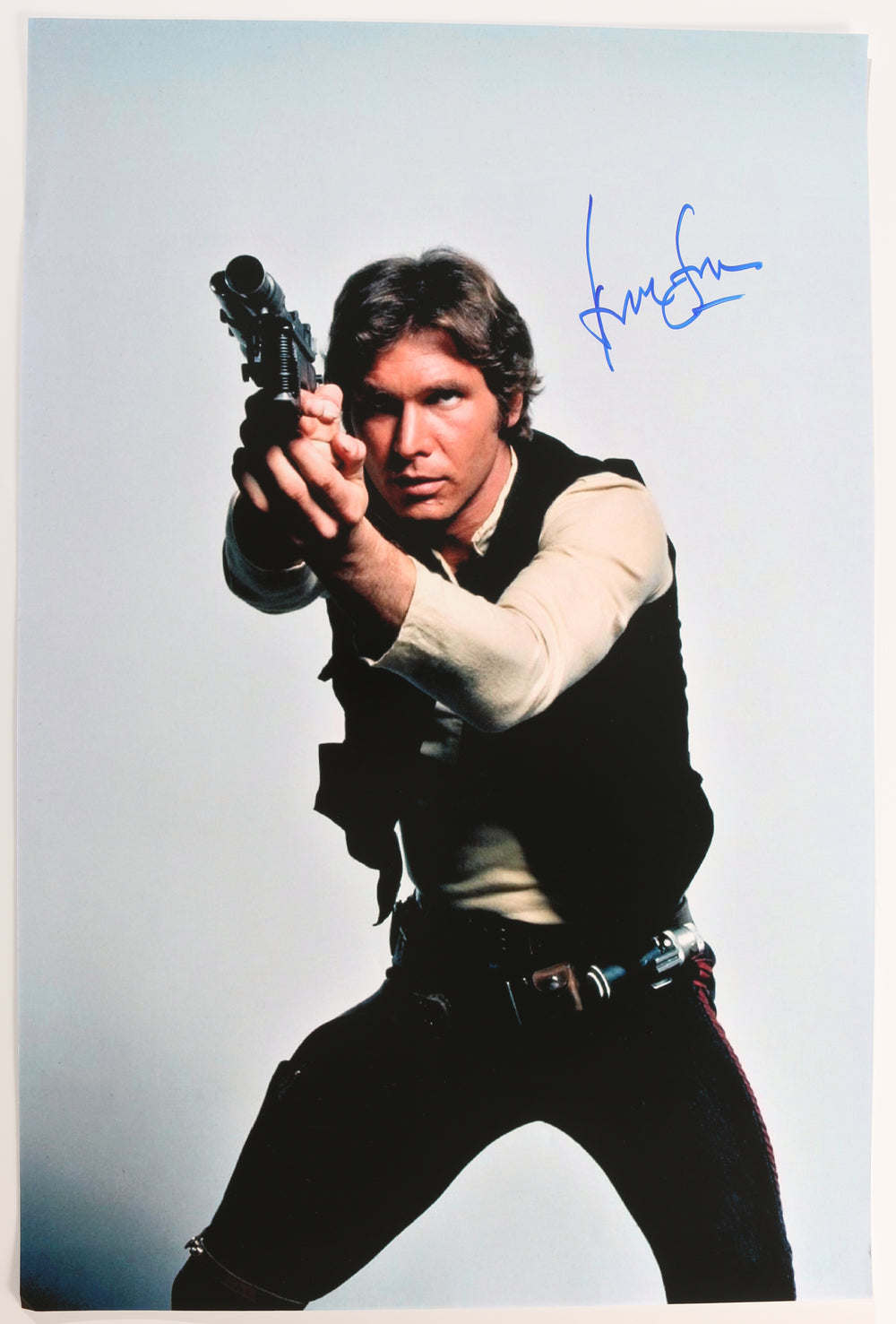 Harrison Ford as Han Solo in Star Wars: A New Hope (Beckett Witnessed) Signed 20x30 Poster