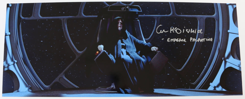 Ian McDiarmid as The Emperor in Star Wars: Return of the Jedi Signed 12x30 Poster with Character Name