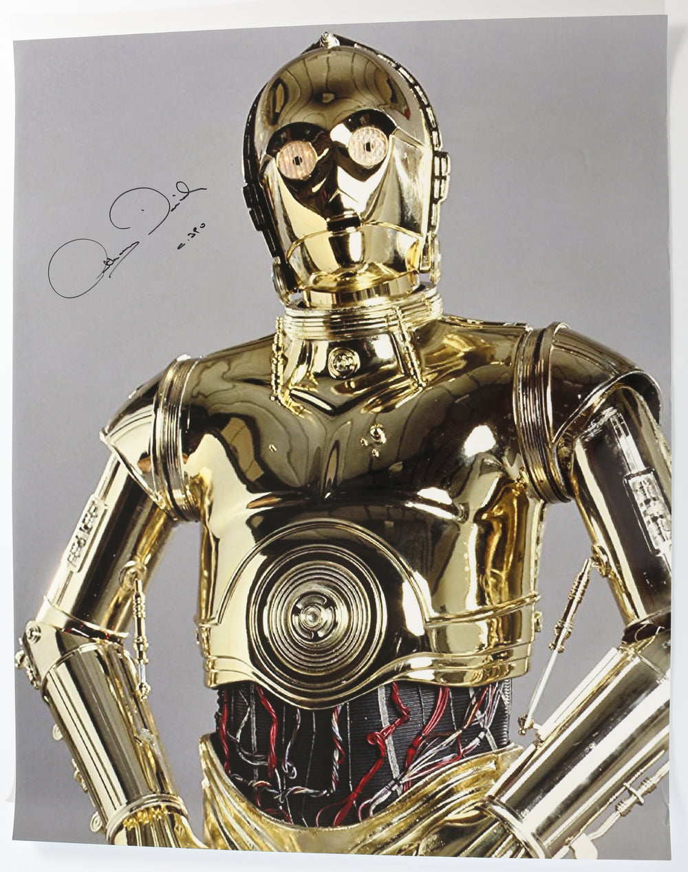 Anthony Daniels as C-3PO in Star Wars Signed 24x30 Poster With Character Name