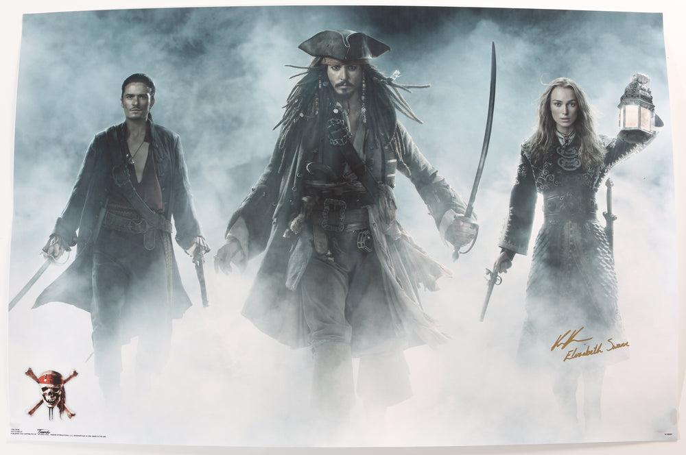 Keira Knightley as Elizabeth Swann in Pirates of the Caribbean: At World's End (SWAU) Signed 22x34 Poster with Character Name