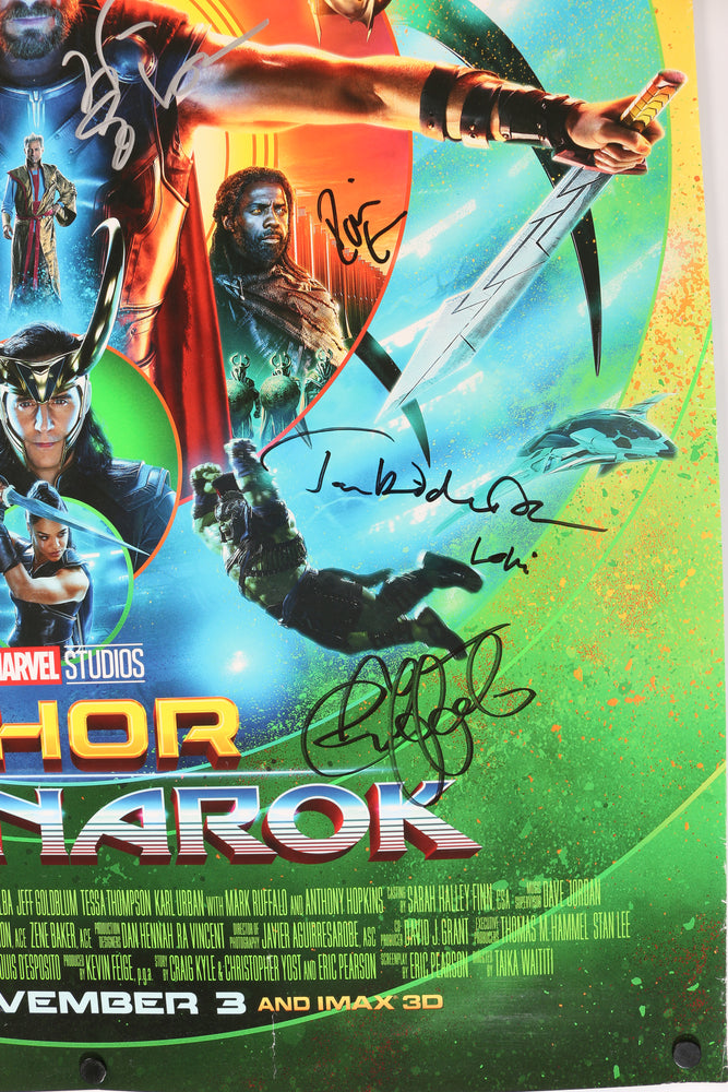 
                  
                    Thor: Ragnarok 27x40 Double Sided Poster Cast Signed by Chris Hemsworth, Cate Blanchett, Tom Hiddleston, Mark Ruffalo Tessa Thompson, Jeff Goldblum, Idris Elba, & Anthony Hopkins
                  
                