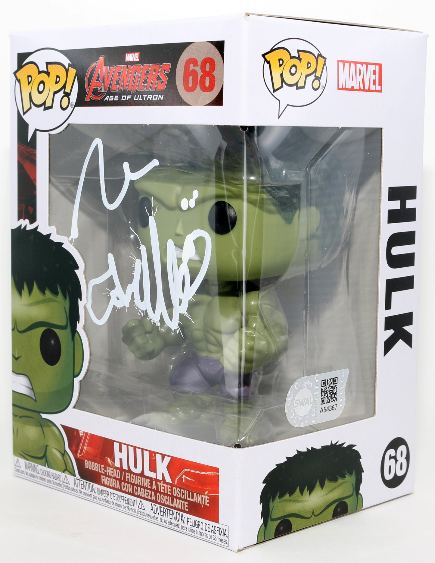 
                  
                    Mark Ruffalo as Hulk in Avengers: Age of Ultron (SWAU) Signed Funko POP! #68
                  
                