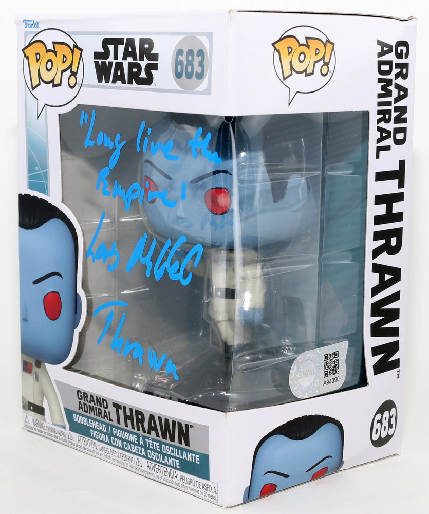 
                  
                    Lars Mikkelsen as Grand Admiral Thrawn in Star Wars: Ahsoka (SWAU) Signed Funko POP! #683 with Character Name & Quote
                  
                