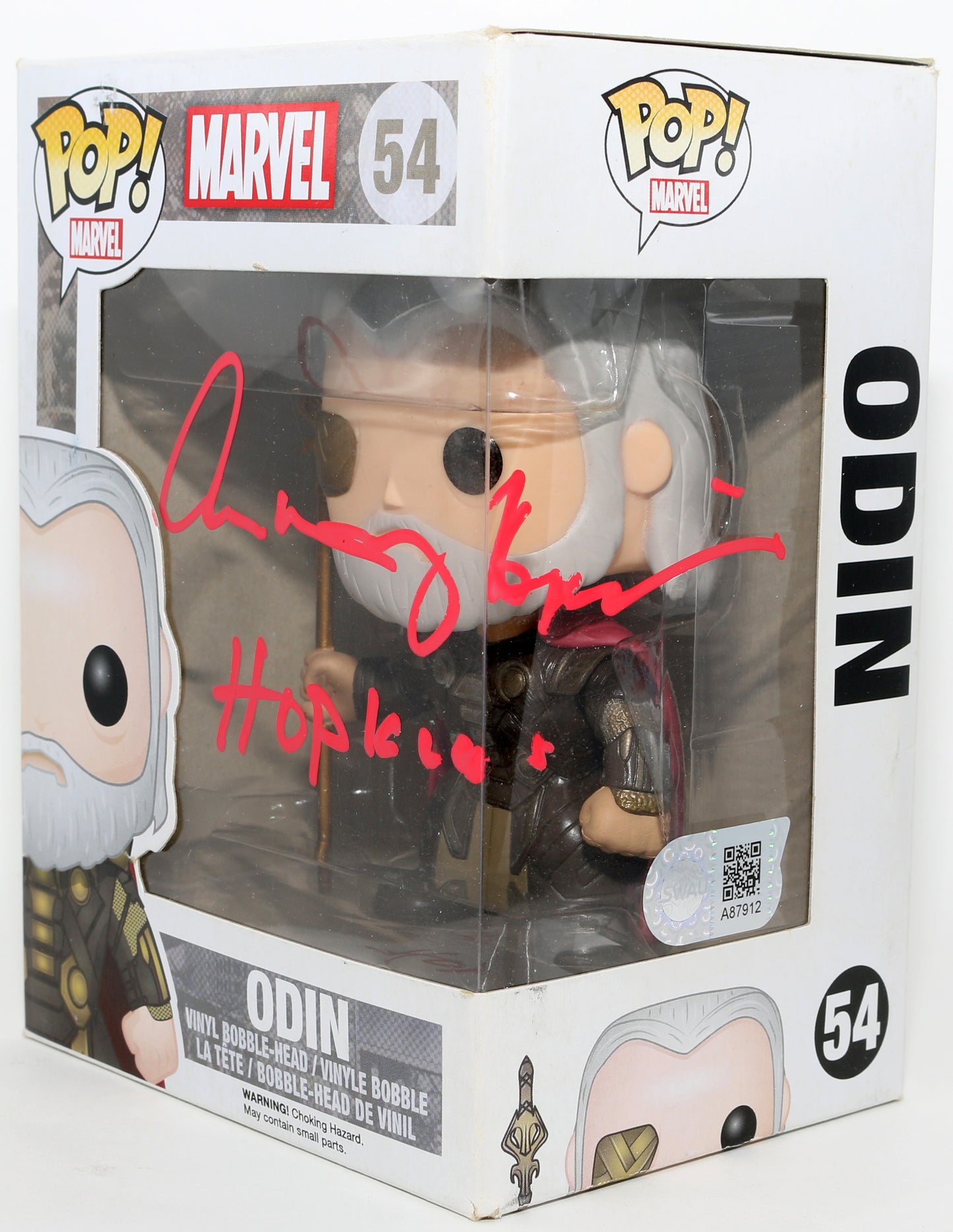 
                  
                    Anthony Hopkins as Odin in Thor (SWAU) Signed Funko POP! #54
                  
                