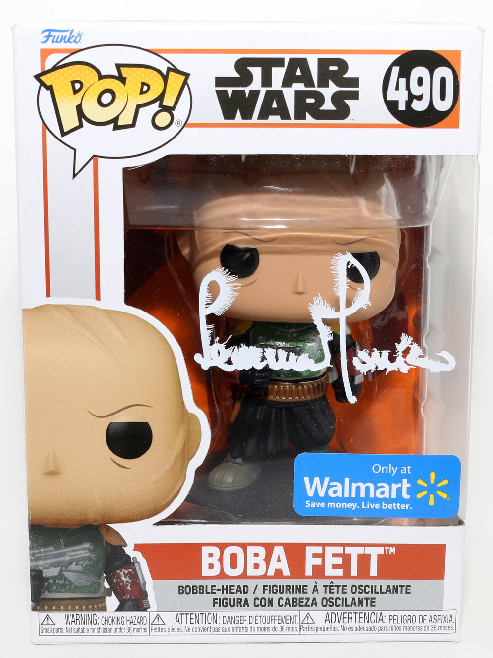 Temuera Morrison as Boba Fett in Star Wars: The Book of Boba Fett Walmart Exclusive Signed Funko POP! #490