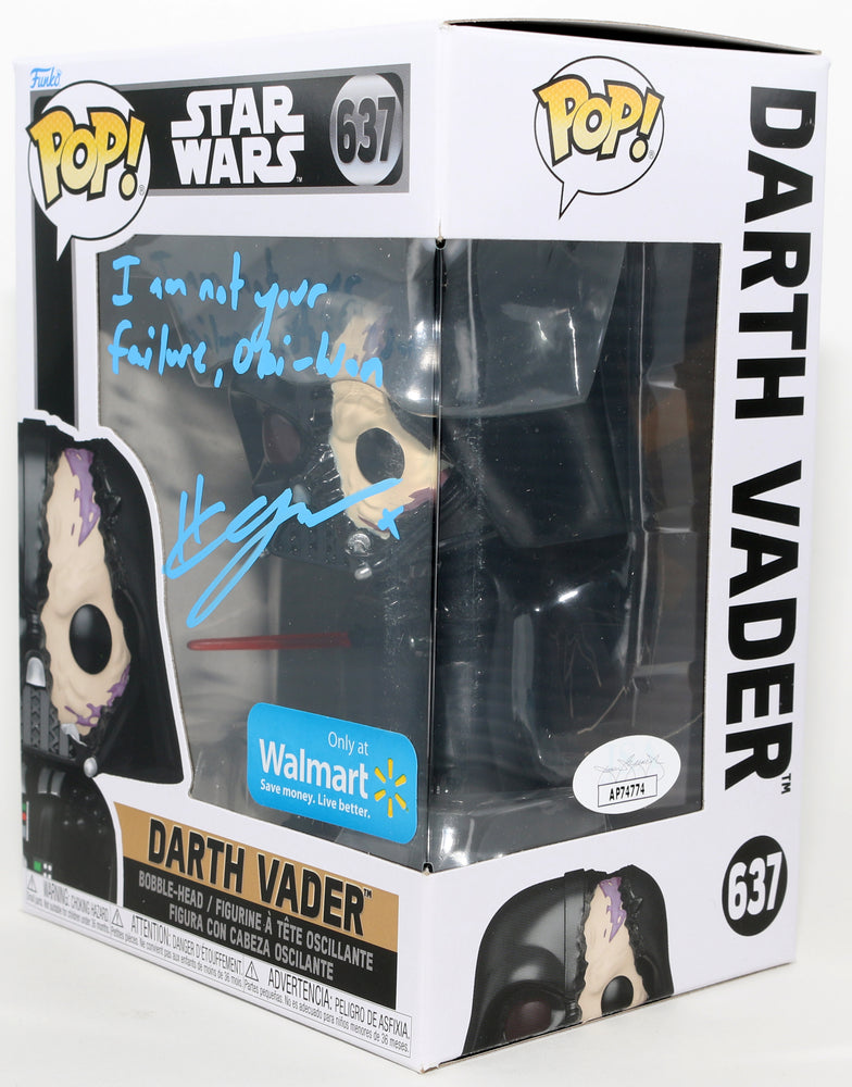 
                  
                    Hayden Christensen as Darth Vader in Star Wars: Obi-Wan Kenobi Walmart Exclusive (JSA) Signed Funko POP! #637 with Quote
                  
                