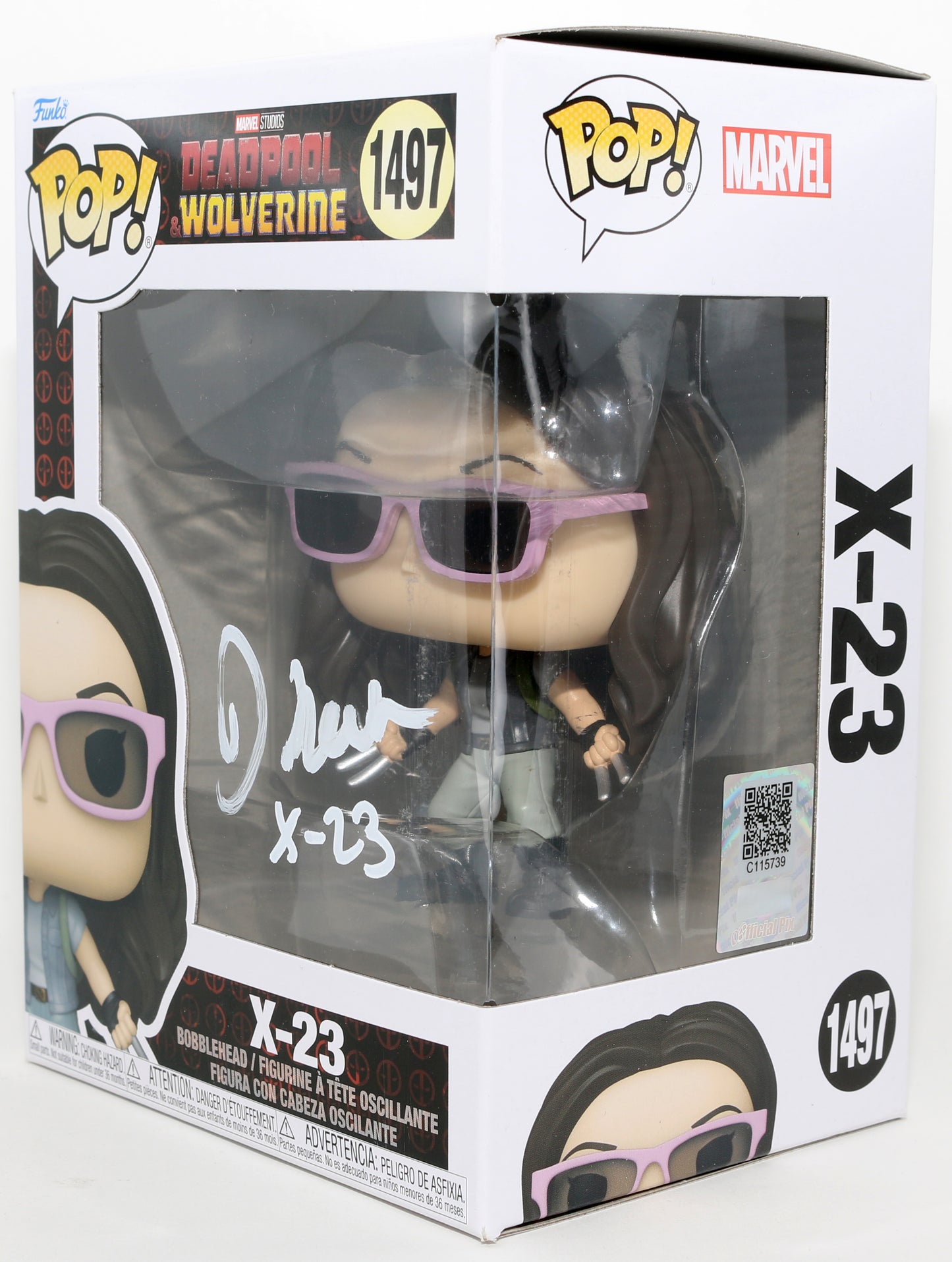 
                  
                    Dafne Keen as X-23 in Deadpool & Wolverine (Official Pix) Signed Funko POP! #1497 with Character Name
                  
                