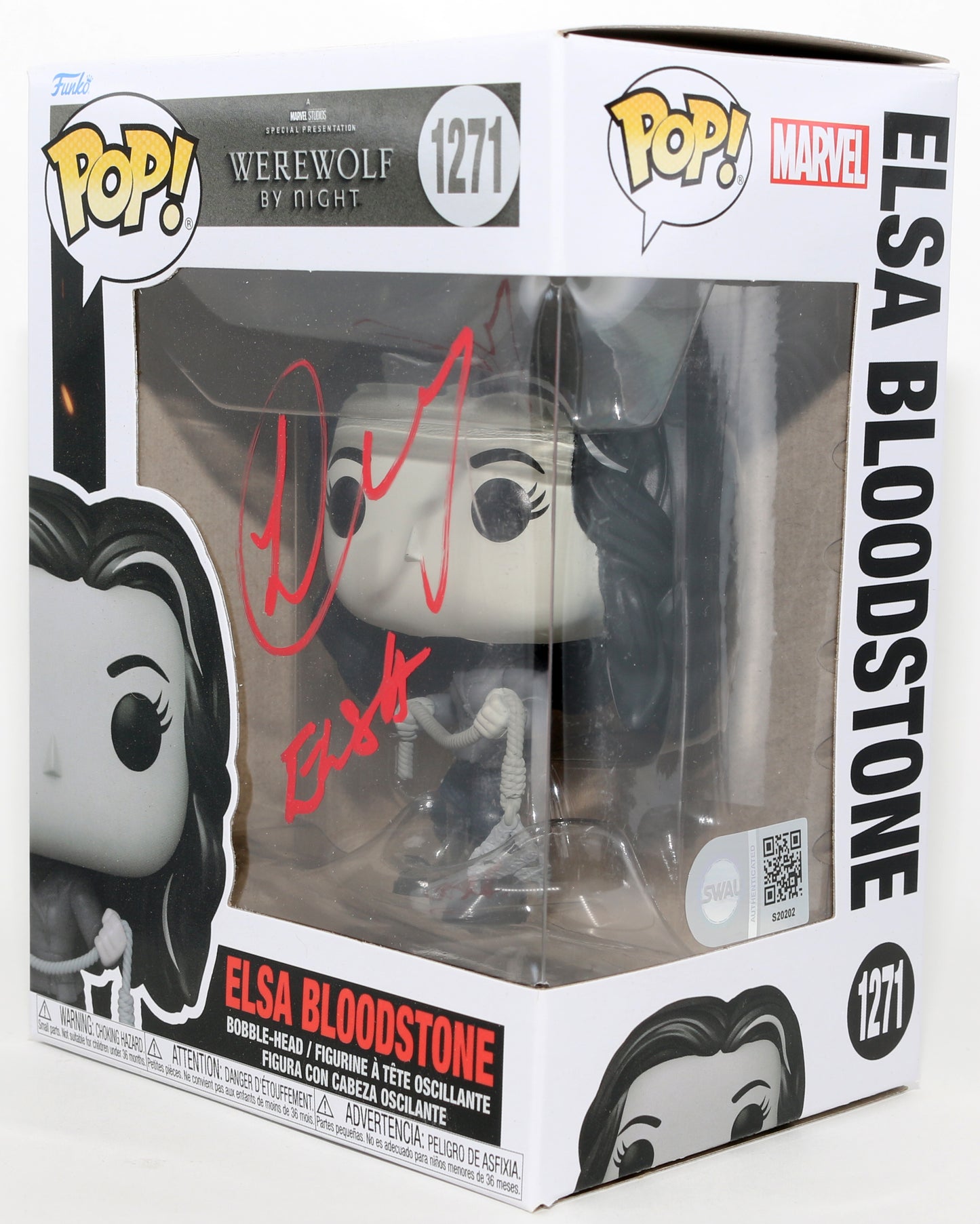 
                  
                    Laura Donnelly as Elsa Bloodstone in Werewolf by Night (SWAU) Signed Funko POP! #1271 with Character Name
                  
                