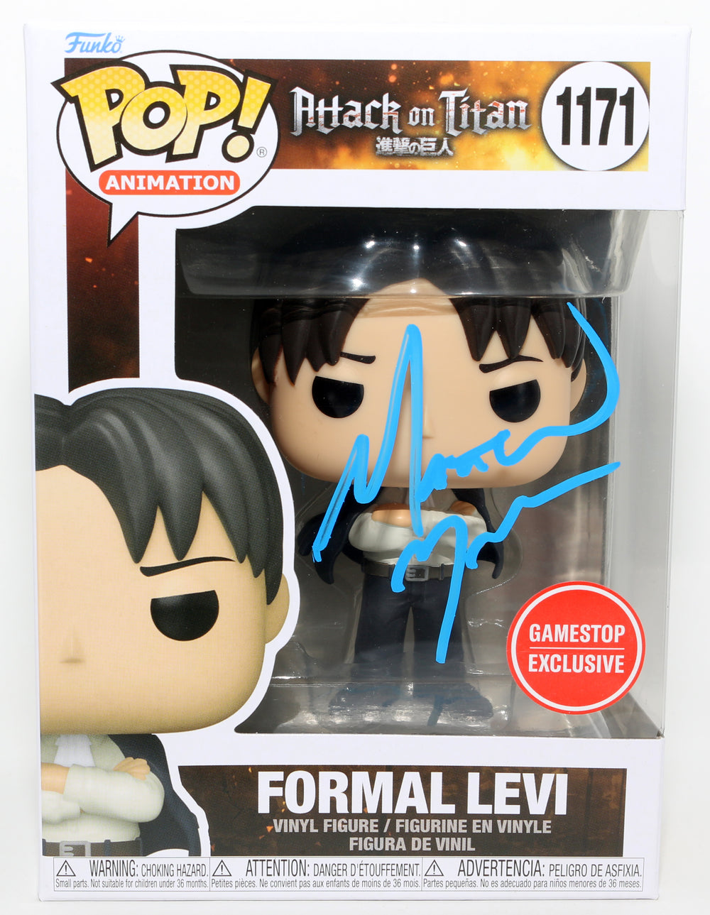 Matthew Mercer as Formal Levi in Attack on Titan Gamestop Exclusive Signed Funko POP! #1171